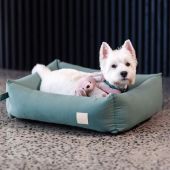 FuzzYard Life Cotton Dog Bed - Myrtle Green