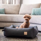 FuzzYard Life Cotton Dog Bed - Slate Grey