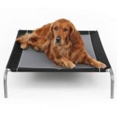 Purina Petlife Alfresco Deluxe Raised Dog Bed - Black - Small
