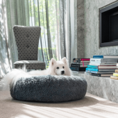 Superior Pet Curl Up Cloud Calming Dog Bed - Tranquil Grey