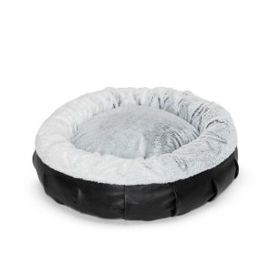Superior Pet Harley Dog Bed - Vegan Leather & Everly Faux Fur